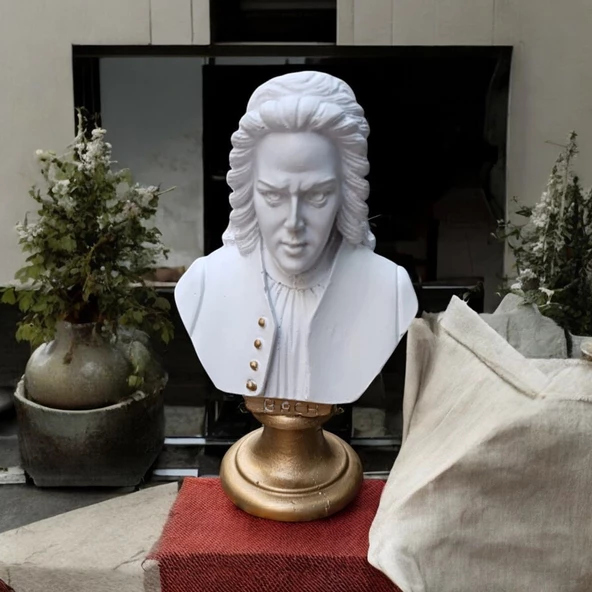 Bach Minimal Büst, Figür, Biblo - 4