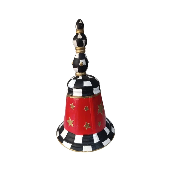 Yılbaşı Çanı - Masa Üstü Kırmızı Çan - Polyester Çan - 2