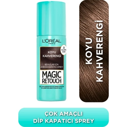 L'Oréal Paris Magic Retouch Beyaz Dipleri Kapatici Sprey - Koyu Kahverengi