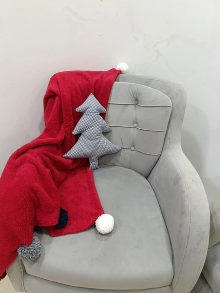 Yılbaşı, Christmas, Kış, Winter Serisi Çam Ağacı Yastık İçi Dolu - 4