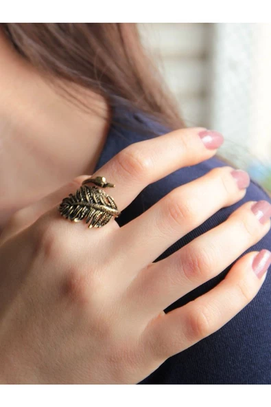 Trend Kuğu Model Antik Eskitme Ayarlanabilir Kadın Yüzük euy1234 - Resim 2