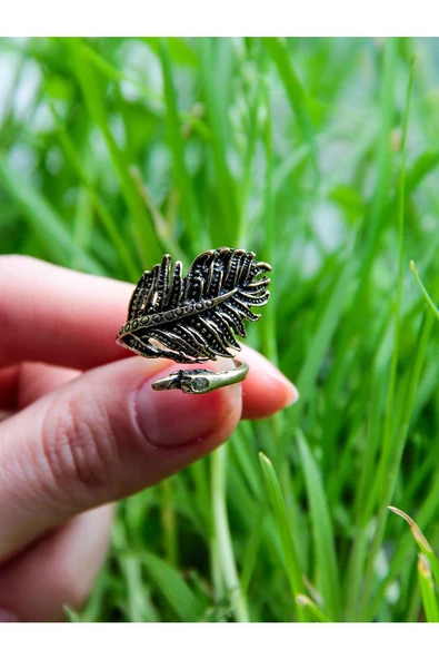 Trend Kuğu Model Antik Eskitme Ayarlanabilir Kadın Yüzük euy1234 - Resim 3