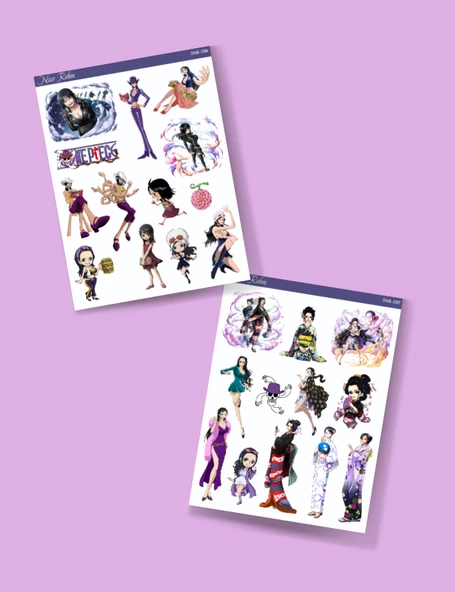 Nico Robin - one piece 2 Li sticker etiket seti Anime çıkartmaları - 2
