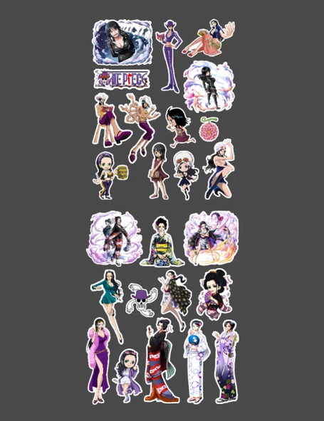 Nico Robin - one piece 2 Li sticker etiket seti Anime çıkartmaları - 3