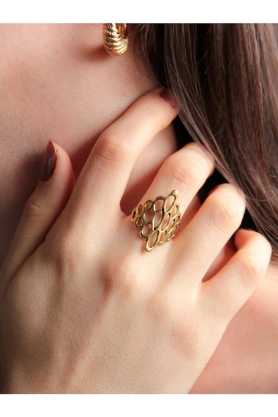 Trend Oval Antik Eskitme Ayarlanabilir Yüzük euy1218 ürün görseli