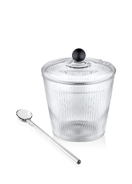 The Mia CAM0430 Striped Cam Kaşıklı Şekerlik 10x12 Cm - 2