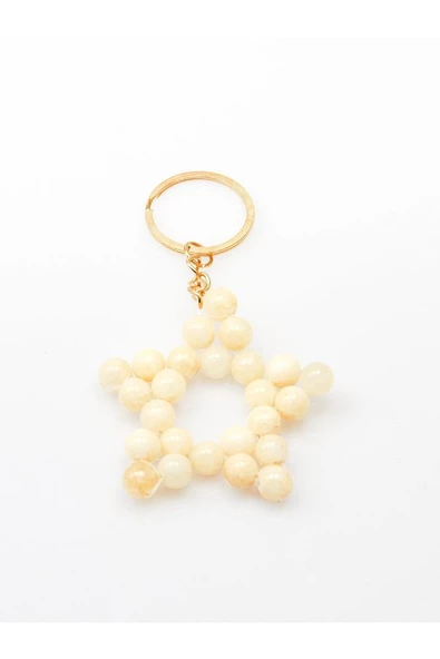 Doğal Taş Kalsit Doğal Taş Yıldız Şekilli Anahtarlık eua1k - 2