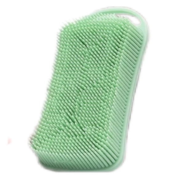 Vücut Fırçası Ergonomik Peeling Masaj Etkili Taşınabilir Askılı Yumuşak Silikon Banyo Vücut Fırçası - 4