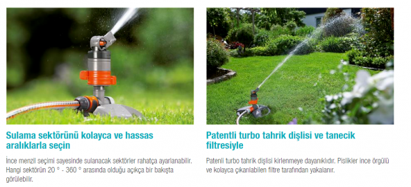 Gardena 8143 Comfort Turbo-Drive Tablalı Fıskiye - 3