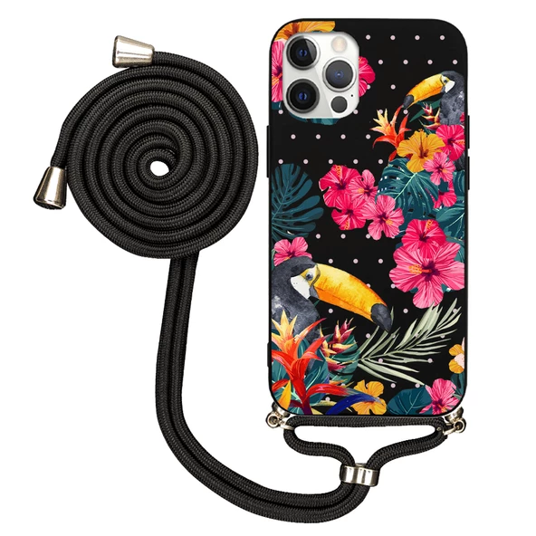 iPhone 12 Pro İpli Lansman Kılıf - Tropical