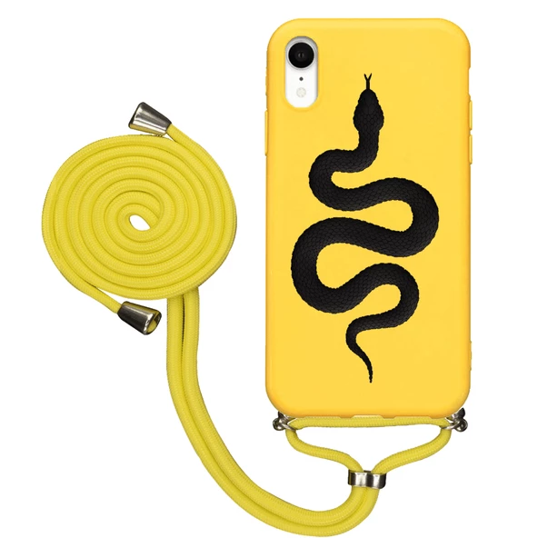 iPhone XR İpli Lansman Kılıf - Snake