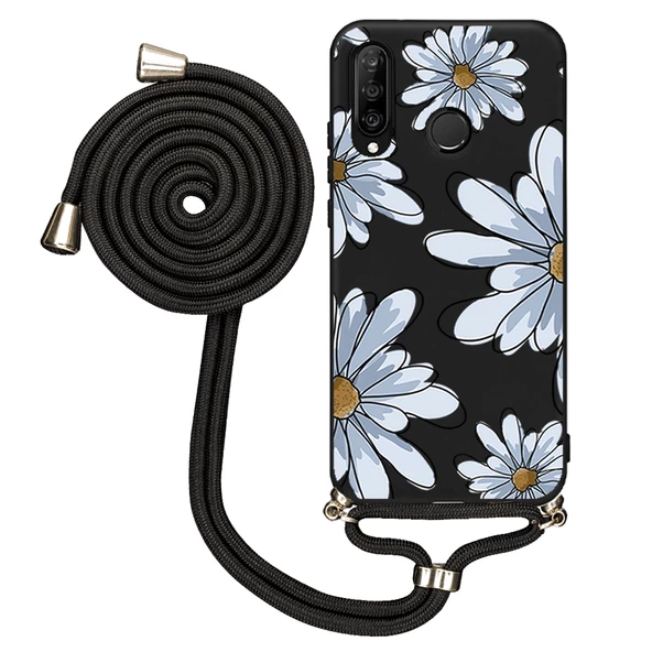 Huawei P30 Lite İpli Lansman Kılıf - Papatya - 2