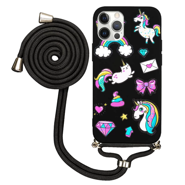iPhone 12 Pro Max İpli Lansman Kılıf - Unicorns Blank - 2