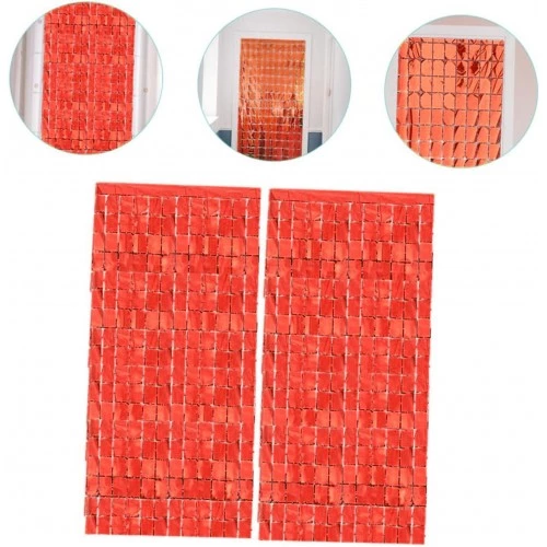 Ekstra Metalize Kırmızı Disko Kapı Perdesi - 3