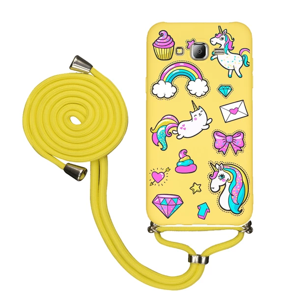Samsung J7 2015 İpli Lansman Kılıf - Unicorns Blank - 2