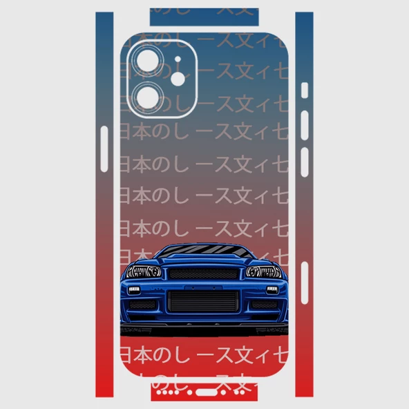 iPhone 12 Mini Telefon Kaplama - Skyline R34 JDM 2