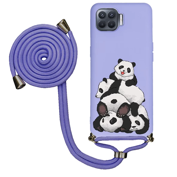Oppo Reno 4 Lite İpli Lansman Kılıf - Cute Pandas - 2