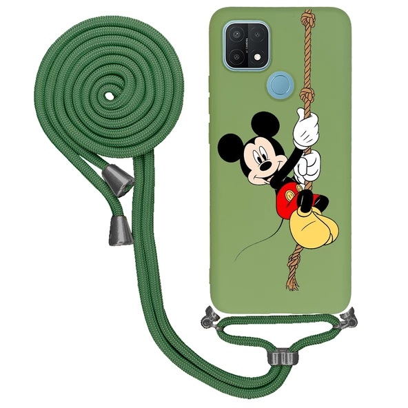 Oppo A15 İpli Lansman Kılıf - Mickey Mouse