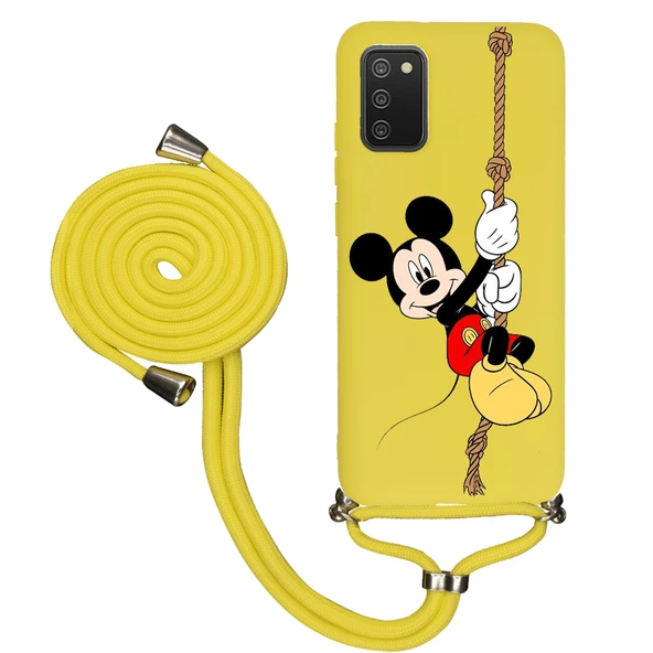 Samsung A02s İpli Lansman Kılıf - Mickey Mouse