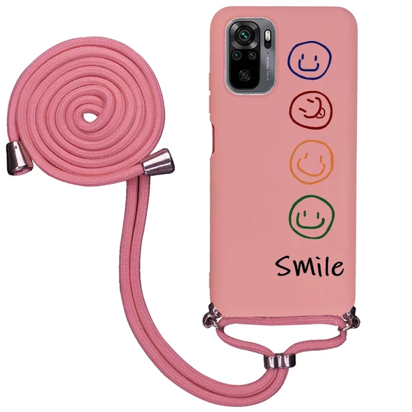 Xiaomi Redmi Note 10S İpli Lansman Kılıf Smile - 2