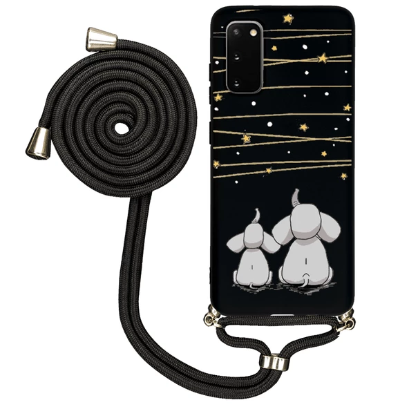 Samsung S20 Plus İpli Lansman Kılıf - Elephants And The Stars