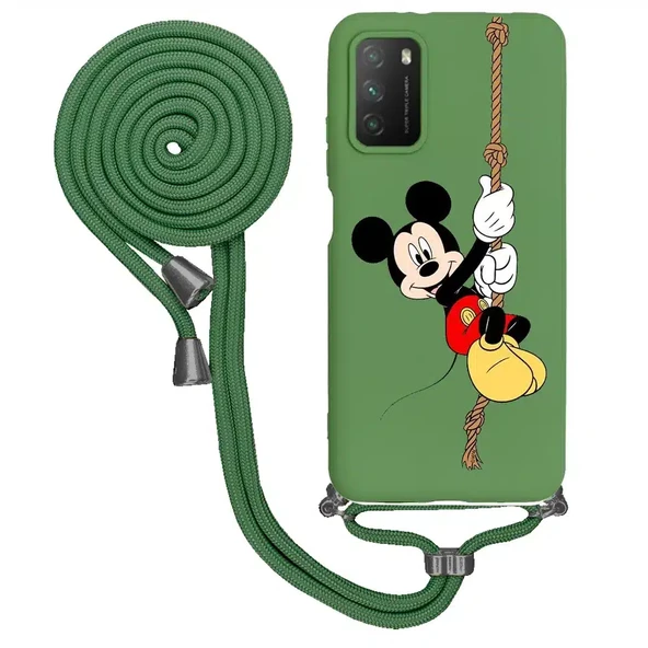 Xiaomi Redmi 9T İpli Lansman Kılıf - Mickey Mouse