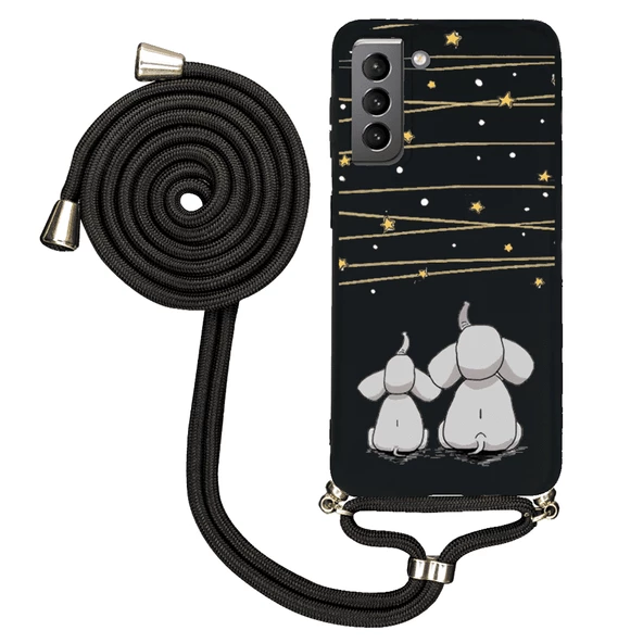 Samsung S21 İpli Lansman Kılıf - Elephants And The Stars - 2