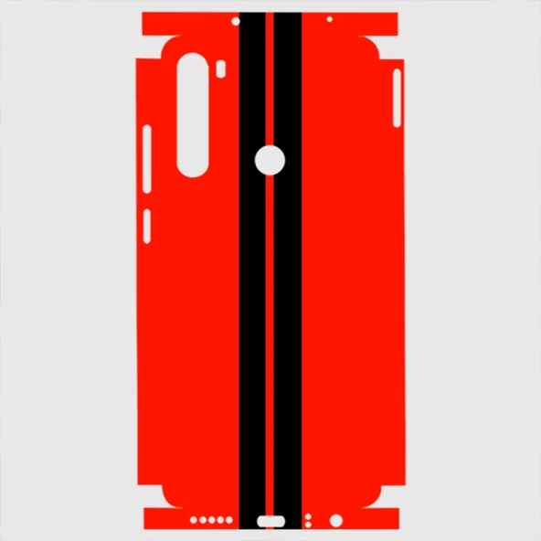 Xiaomi Redmi Note 8 Telefon Kaplama - Siyah Çift Şerit