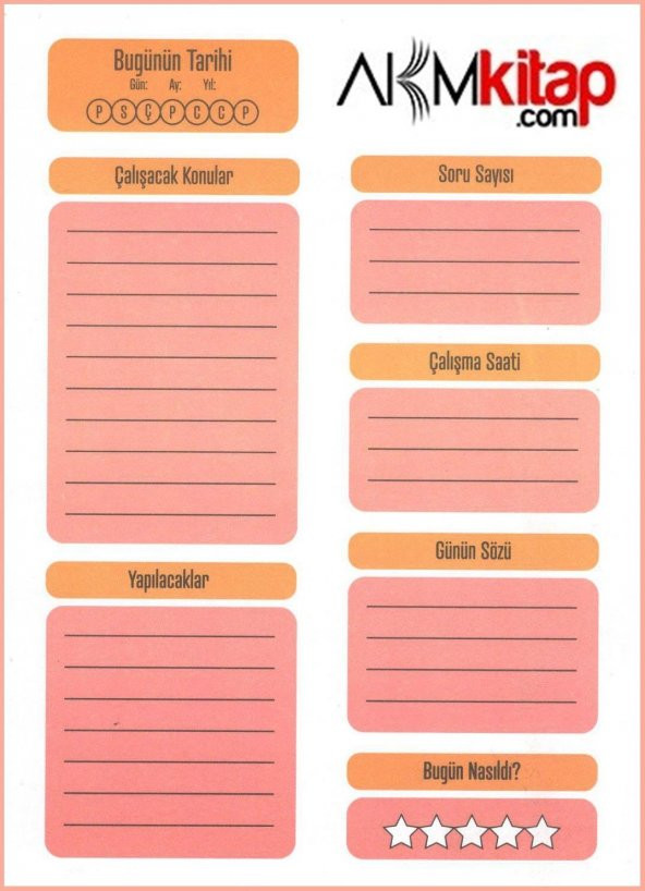 OSYM7BİZİ Günlük Ders Planlayıcı