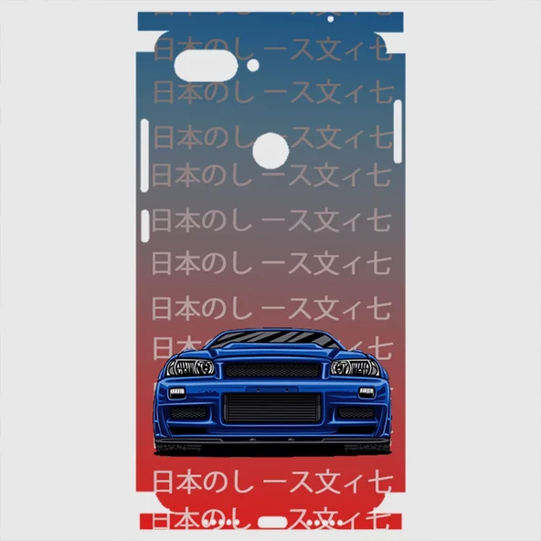 Xiaomi Mi 8 Lite Telefon Kaplama - Skyline R34 JDM 2