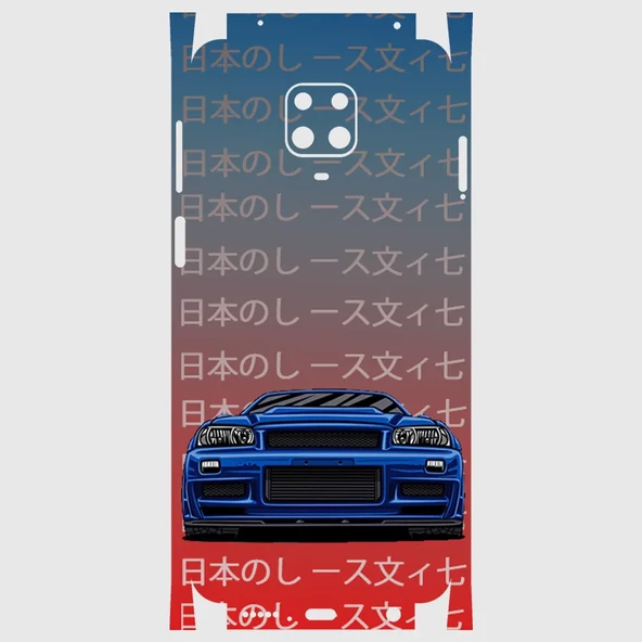 Xiaomi Redmi Note 9 Pro Telefon Kaplama - Skyline R34 JDM 2