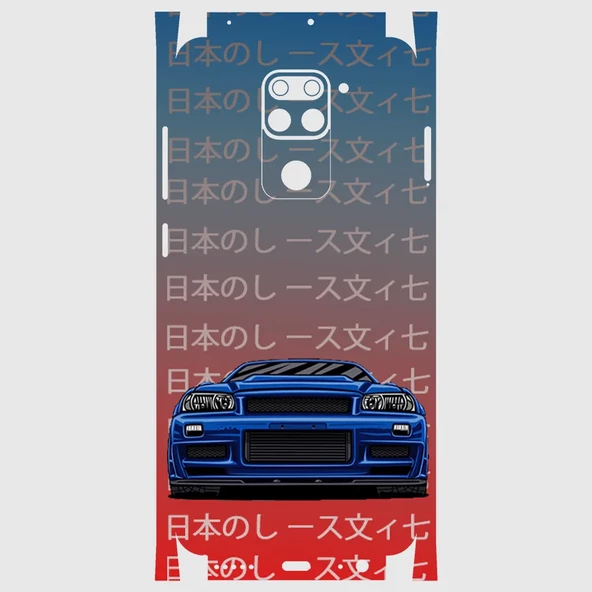 Xiaomi Redmi Note 9 Telefon Kaplama - Skyline R34 JDM 2