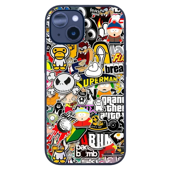 iPhone 14 Tamperli Glossy Cam Kapak - Sticker Brand