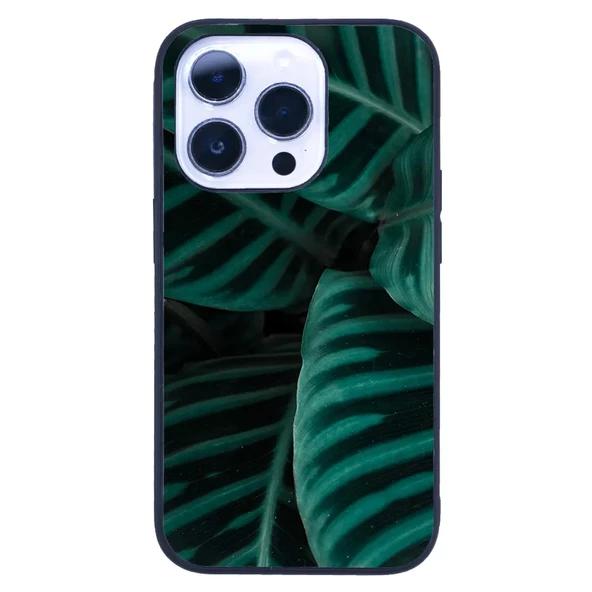 iPhone 14 Pro Tamperli Glossy Cam Kapak - Green