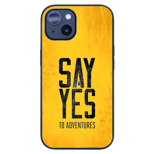 iPhone 14 Plus Tamperli Glossy Cam Kapak - Say Yes