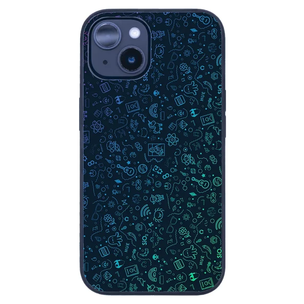 iPhone 14 Plus Tamperli Glossy Cam Kapak - Mix