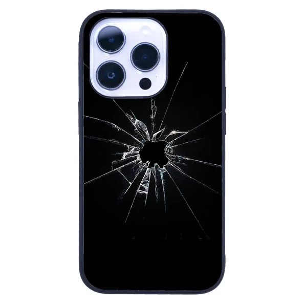 iPhone 14 Pro Max Tamperli Glossy Cam Kapak - Broken 1
