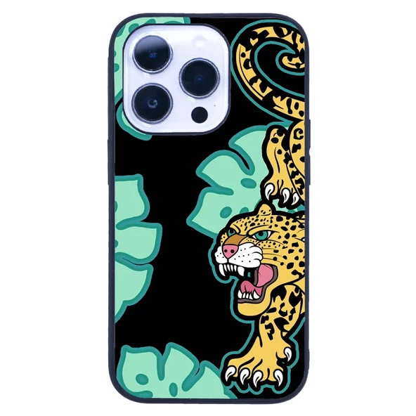 iPhone 14 Pro Tamperli Glossy Cam Kapak - Panter
