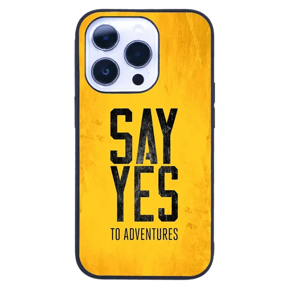 iPhone 14 Pro Max Tamperli Glossy Cam Kapak - Say Yes