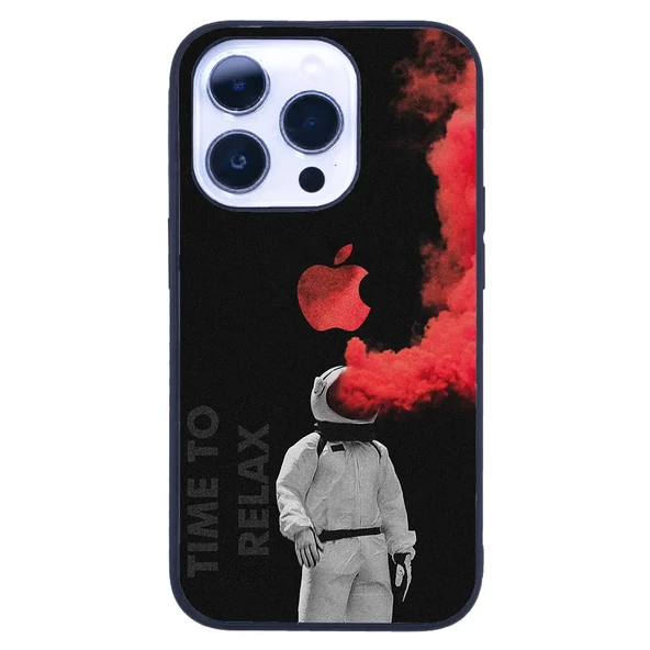 iPhone 14 Pro Tamperli Glossy Cam Kapak - Uzaylı