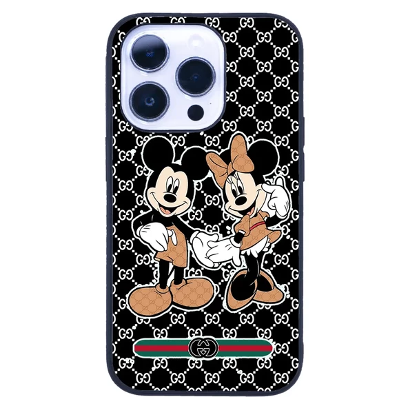 iPhone 14 Pro Max Tamperli Glossy Cam Kapak - Mickey 3