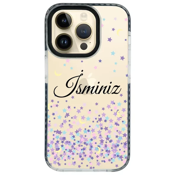 iPhone 14 Pro Impact Case - Moon And Stars