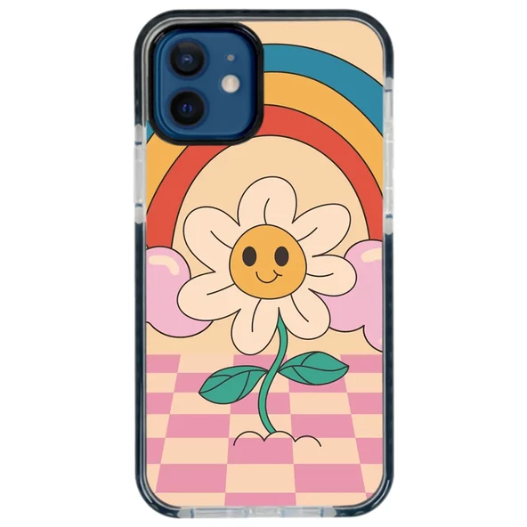 iPhone 12 Mini Impact Case - Gök Papatya