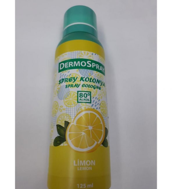 Dermospray limon Sprey Kolonya 80 Derece 125 ml