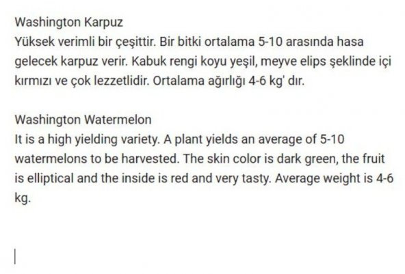 WASHINGTON KARA KARPUZ TOHUMU 50 ADET TOHUM - 2