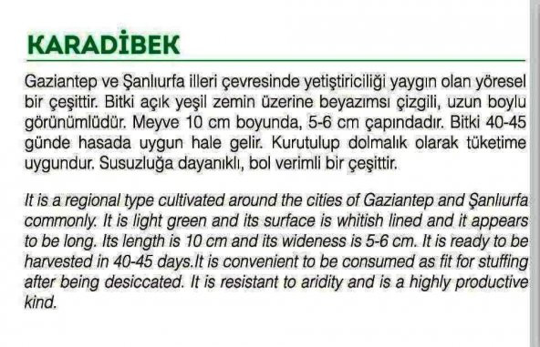 ATA TOHUMU YERLİ KARADİBEK ACUR 100 ADET TOHUM - 2