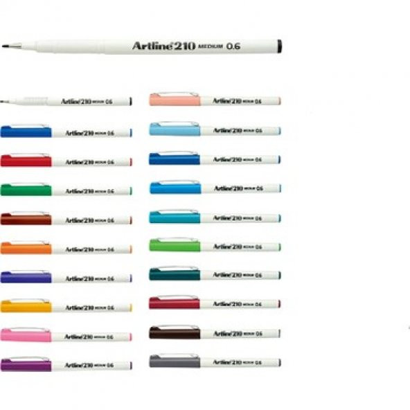 Artline 210 Fineliner 0.6mm Medıum 20 Renk Set