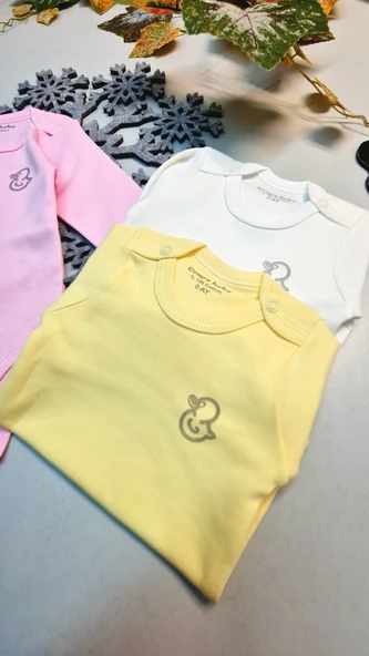 Cemre Bebe Uzun Kol Üçlü Pembe - 2