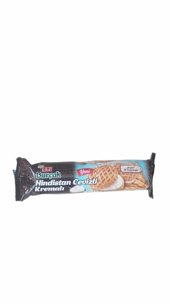 ETİ BURÇAK HİNDİSTAN CEVİZLİ KREMALI BİSKÜVİ 100 G