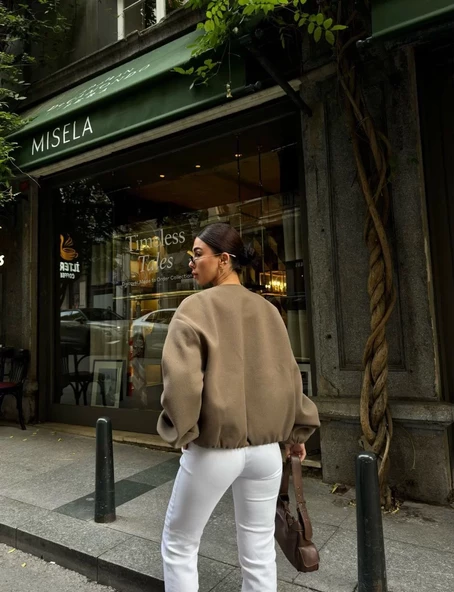 Kaşe Kaşmir CEKET - Haki - 7